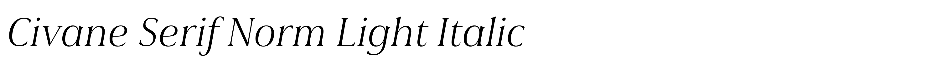 Civane Serif Norm Light Italic